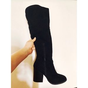 Charlotte Russe Suede Over the Knee High Boots